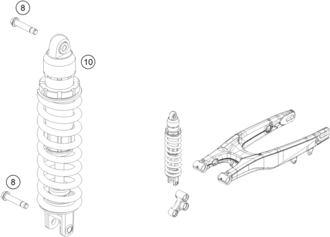 AMORTISSEUR POUR 125 SX 2015 (EU)
