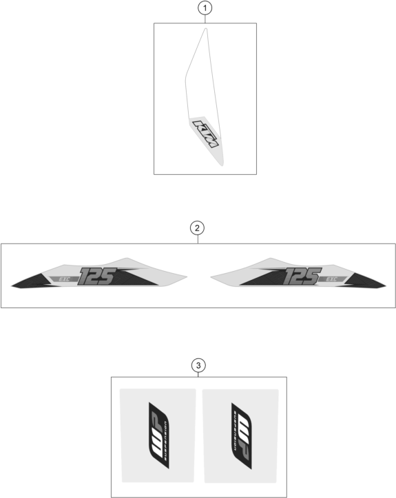 KIT DECO POUR 125 EXC 2015 EU