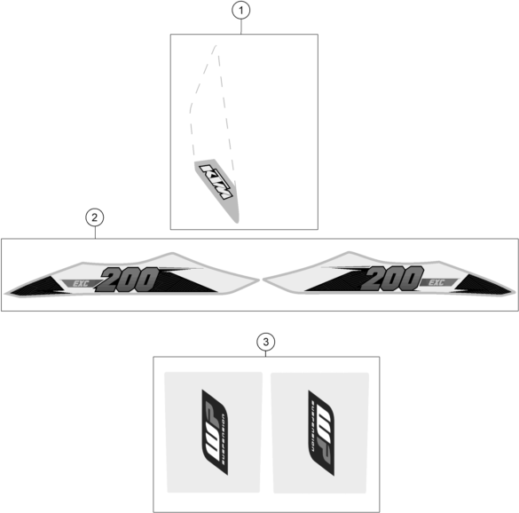 KIT DECO POUR 200 EXC 2015 EU