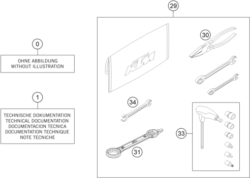 PIECES JOINTES POUR 125 XC-W 2019 (EU)