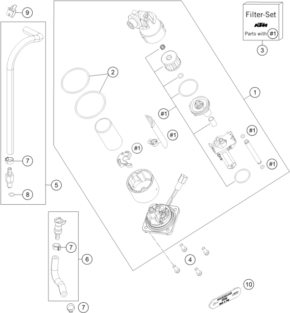 POMPE A ESSENCE POUR 1050 ADVENTURE ABS 2015 (EU)