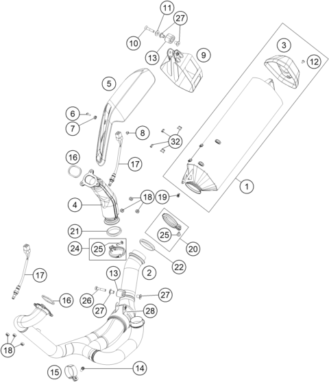 SYSTEME DECHAPPEMENT POUR 1290 SUPER ADVENTURE WH ABS 15 EU