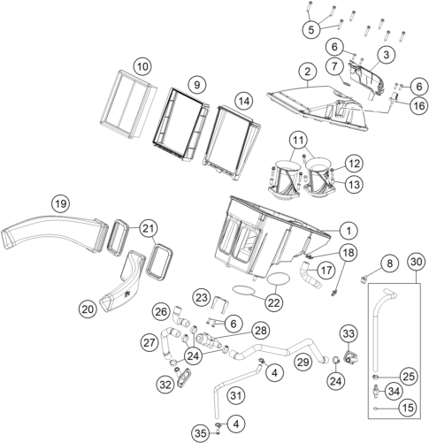 FILTRE A AIR POUR 1290 SUPER ADVENTURE WH ABS 15 EU