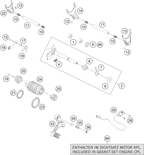 MECANISME DE SELECTION POUR 1290 SUPER ADVENTURE WH ABS 15 (EU)