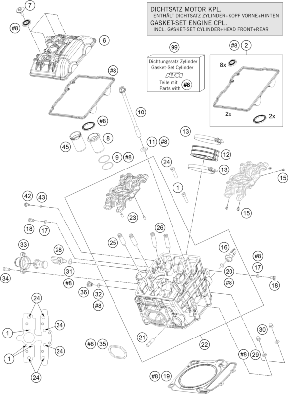 CULASSE AVANT POUR 1290 SUPER ADVENTURE WH ABS 15 EU