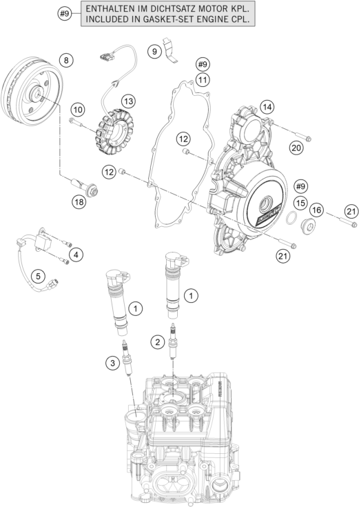 SYSTEME DE ALLUMAGE POUR 1290 SUPER ADVENTURE WH ABS 15 EU