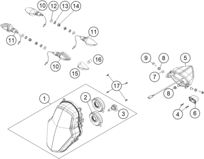 ECLAIRAGE POUR 1050 ADVENTURE ABS 2015 EU