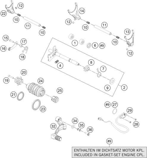 MECANISME DE SELECTION POUR 1050 ADVENTURE ABS 2015 EU