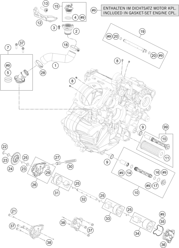 SYSTEME DE LUBRIFICATION POUR 1050 ADVENTURE ABS 2015 (EU)