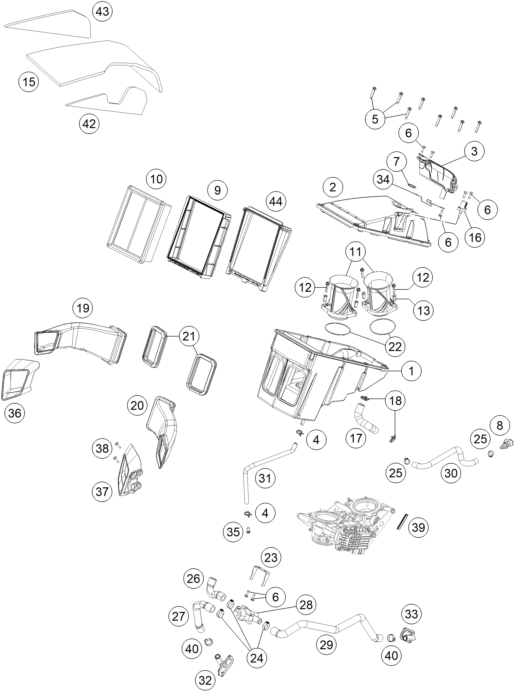 FILTRE A AIR POUR 1290 SUPERDUKE R BLACK ABS 15 (EU)