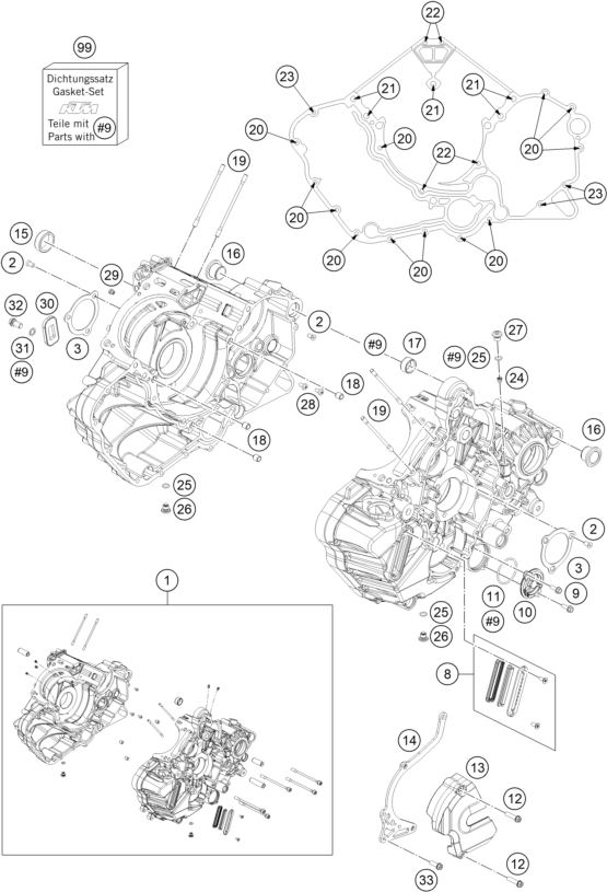 CARTER MOTEUR POUR 1290 SUPER DUKE GT ORANGE 2022 EU