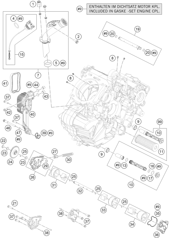 SYSTEME DE LUBRIFICATION POUR 1190 RC8 R WHITE 2015 (EU/GB)