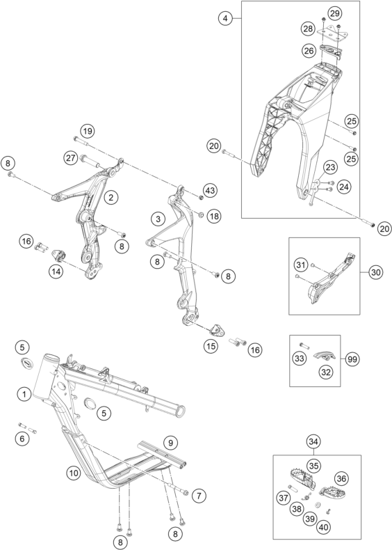 CADRE POUR FREERIDE E SX 2015 EU