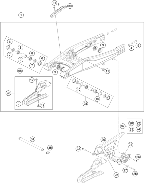 BRAS OSCILLANT POUR FREERIDE E SM 2015 EU