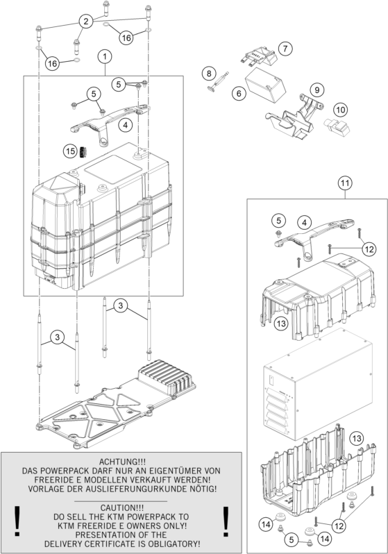 BATTERIE POUR FREERIDE E SX 2015 EU