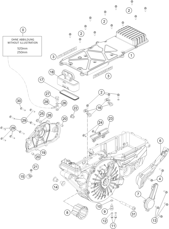 CARTER MOTEUR POUR FREERIDE E-SM 2015 (EU)