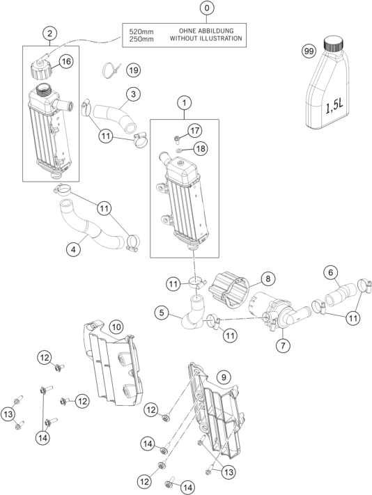 SYSTEME DE REFROIDISSEMENT POUR FREERIDE E-XC 2018 (EU)