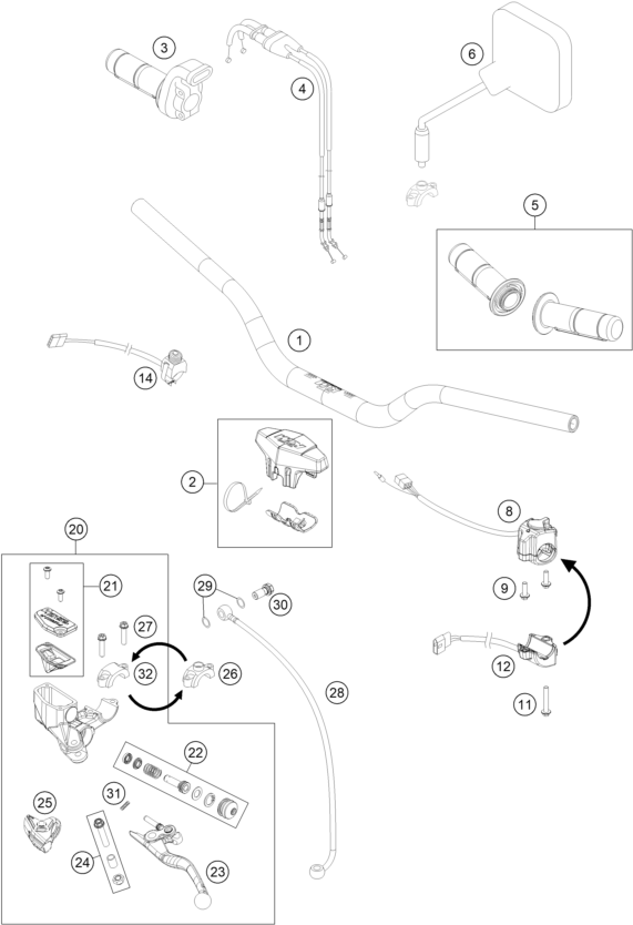 GUIDON ARMATURES POUR FREERIDE 350 2015 (EU)