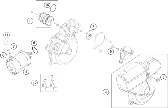 DEMARREUR ELECTRIQUE POUR FREERIDE 250 R 2015 EU