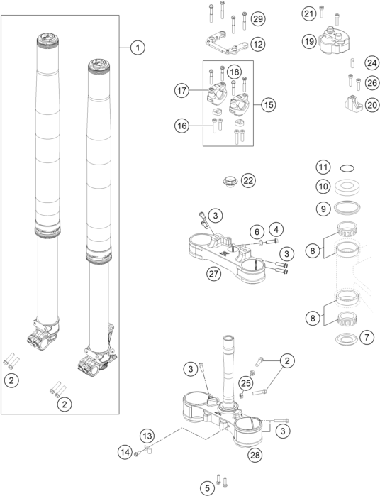 FOURCHE TELESCOPIQUE TE DE FOURCHE POUR 450 RALLY FACTORY REPLICA 2015 (EU)