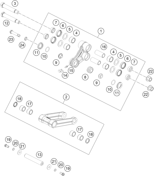 ARTICULATION DE LAMORTISSEUR PRO LEVER POUR 450 RALLY FACTORY REPLICA 2015 EU
