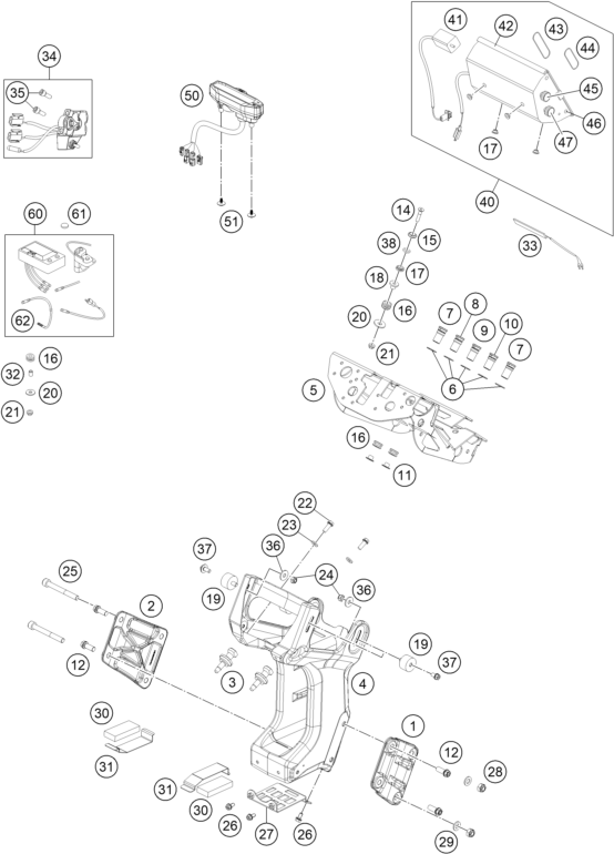 INSTRUMENTS SYSTEME DE VERROUILLAGE POUR 450 RALLY FACTORY REPLICA 2015 (EU)