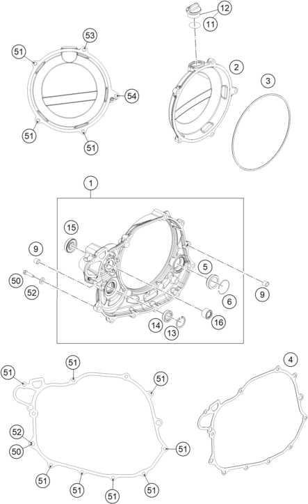 COUVERCLE DEMBRAYAGE POUR 450 RALLY FACTORY REPLICA 2015 (EU)