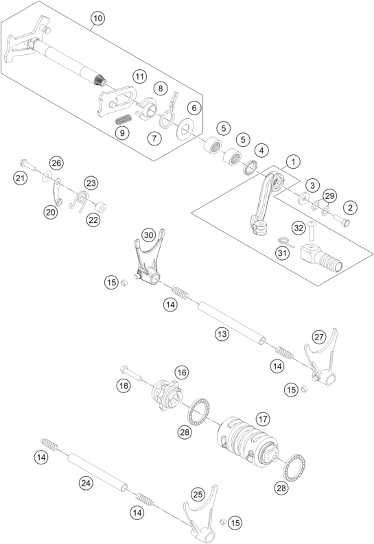 MECANISME DE SELECTION POUR 450 RALLY FACTORY REPLICA 2015 EU