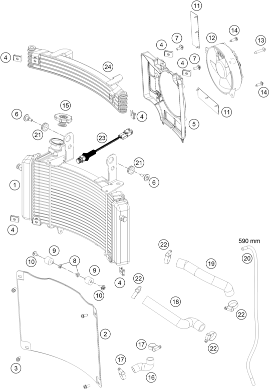 SYSTEME DE REFROIDISSEMENT POUR 450 RALLY FACTORY REPLICA 2015 (EU)