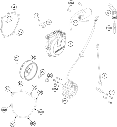 SYSTEME DE ALLUMAGE POUR 450 RALLY FACTORY REPLICA 2015 EU