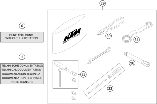 PIECES JOINTES POUR 690 ENDURO R 2018 EU