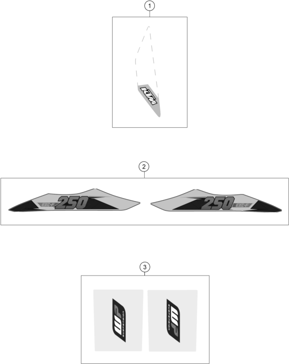 KIT DECO POUR 250 EXC F 2015 EU