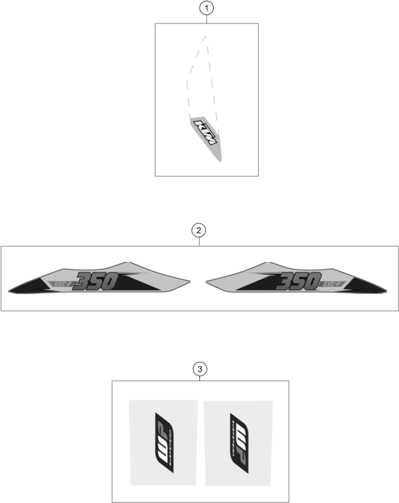 KIT DECO POUR 350 EXC F 2015 EU