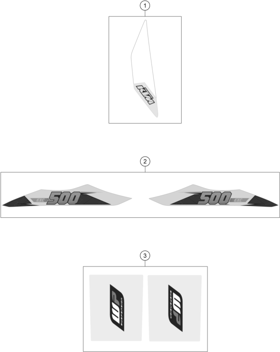 KIT DECO POUR 500 EXC 2015 EU