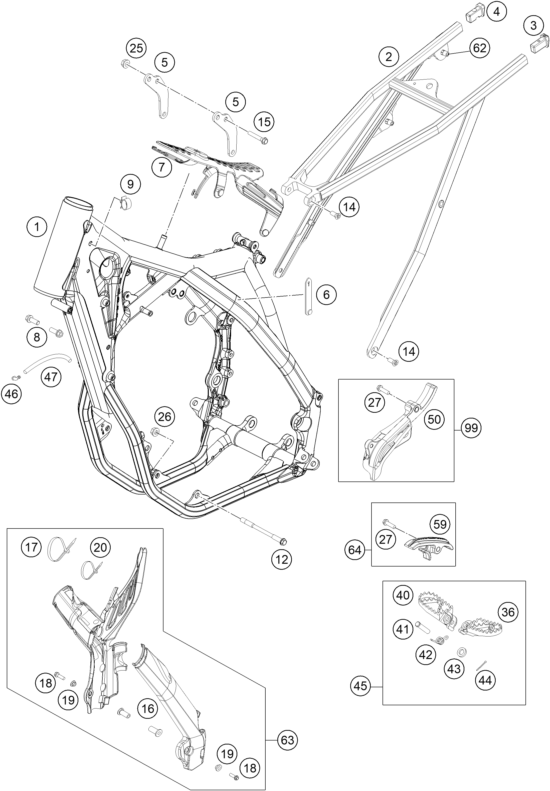 CADRE POUR 450 SX F 2015 EU