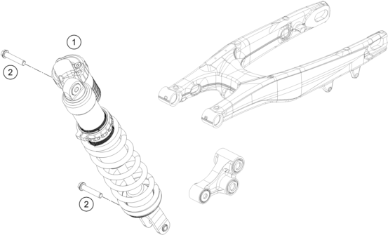 AMORTISSEUR POUR 250 SX-F TROY LEE DESIGNS 2021 (EU)