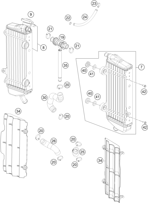 SYSTEME DE REFROIDISSEMENT POUR 450 SX F 2015 EU