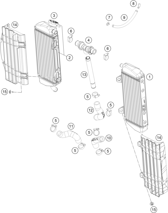 SYSTEME DE REFROIDISSEMENT POUR 450 SX F 2017 EU