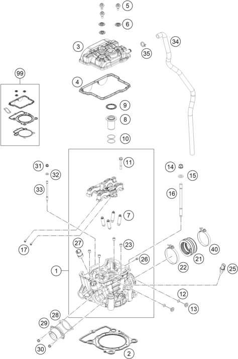 CULASSE POUR 250 SX-F 2016 (EU)