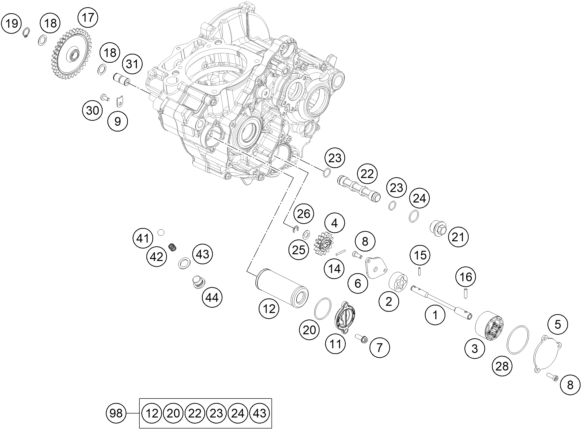 SYSTEME DE LUBRIFICATION POUR 250 SX F 2016 EU