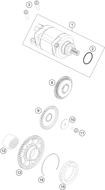 DEMARREUR ELECTRIQUE POUR 250 SX F 2016 EU