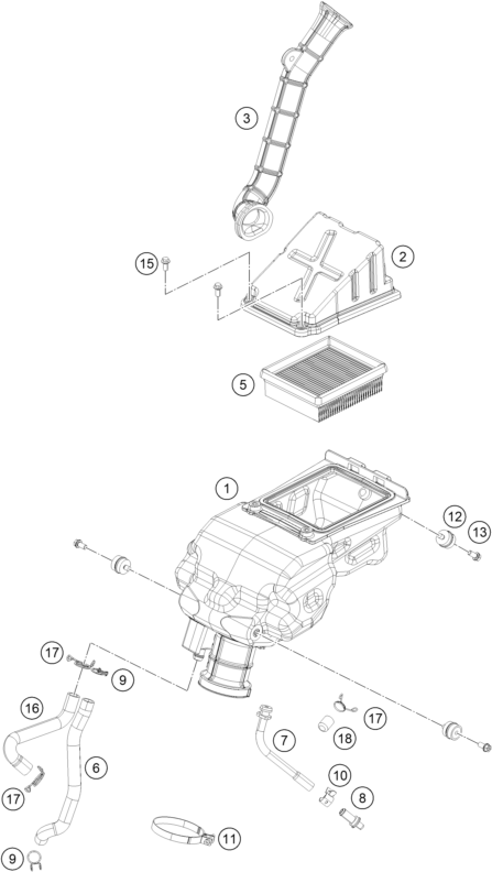 FILTRE A AIR POUR 390 DUKE BL. ABS 2015 (EU)