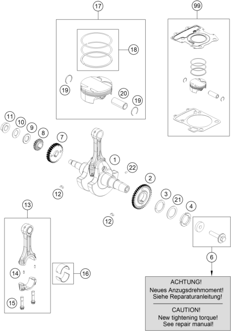 VILEBREQUIN PISTON POUR 390 DUKE BL ABS 2015 EU