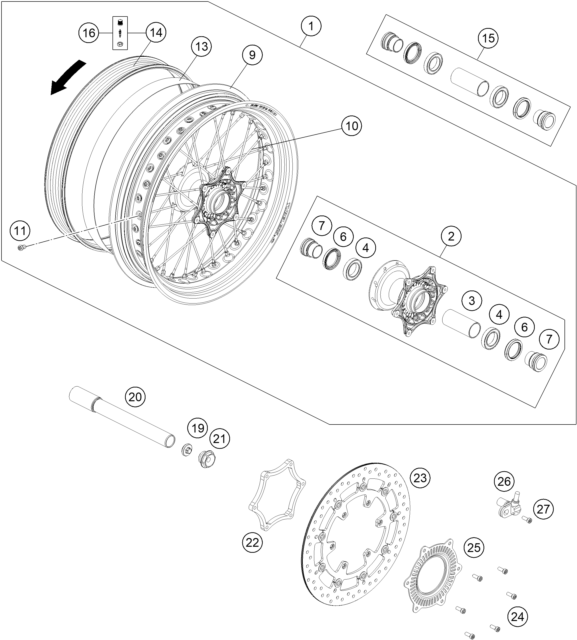 ROUE AVANT POUR 690 SMC R 2019 (EU)