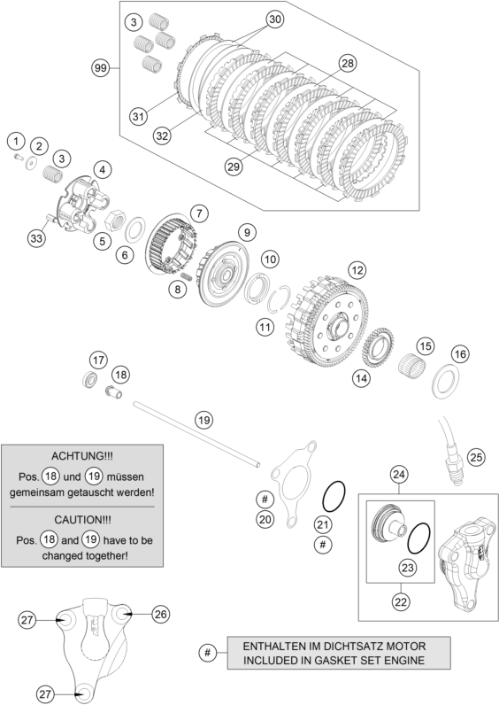 EMBRAYAGE POUR 690 ENDURO R 2017 (EU)