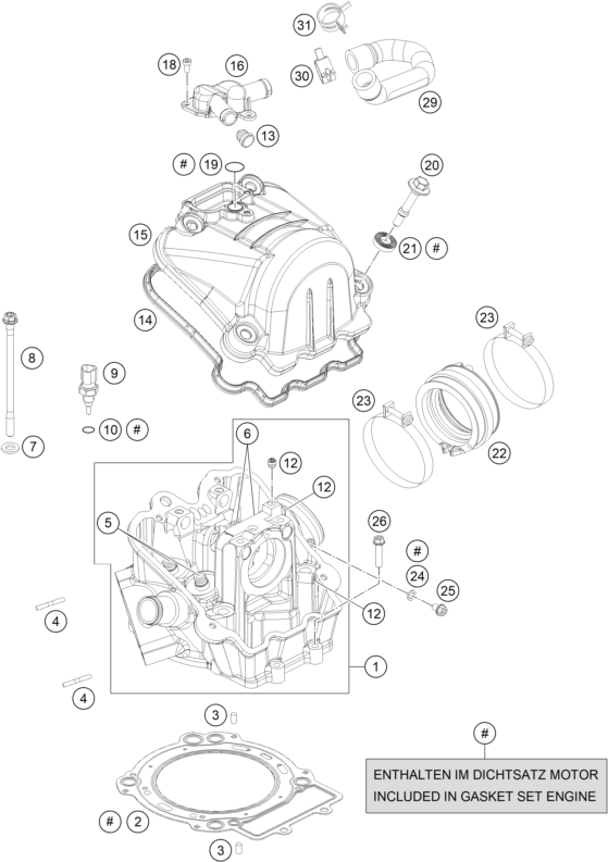 CULASSE POUR 690 ENDURO R 2018 EU