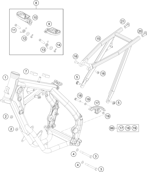 CADRE POUR 65 SX 2016 (EU)