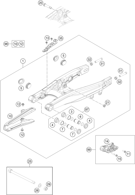 BRAS OSCILLANT POUR 65 SX 2016 (EU)