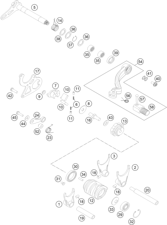 MECANISME DE SELECTION POUR 125 EXC 2016 (EU)