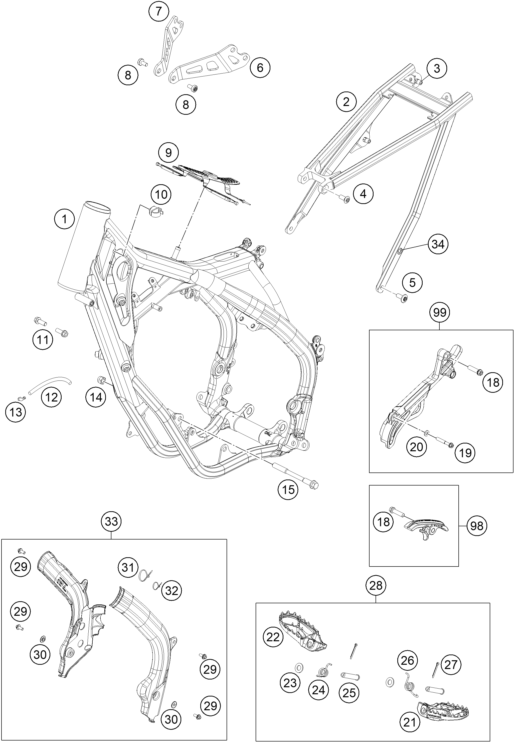 CADRE POUR 125 SX 2016 EU